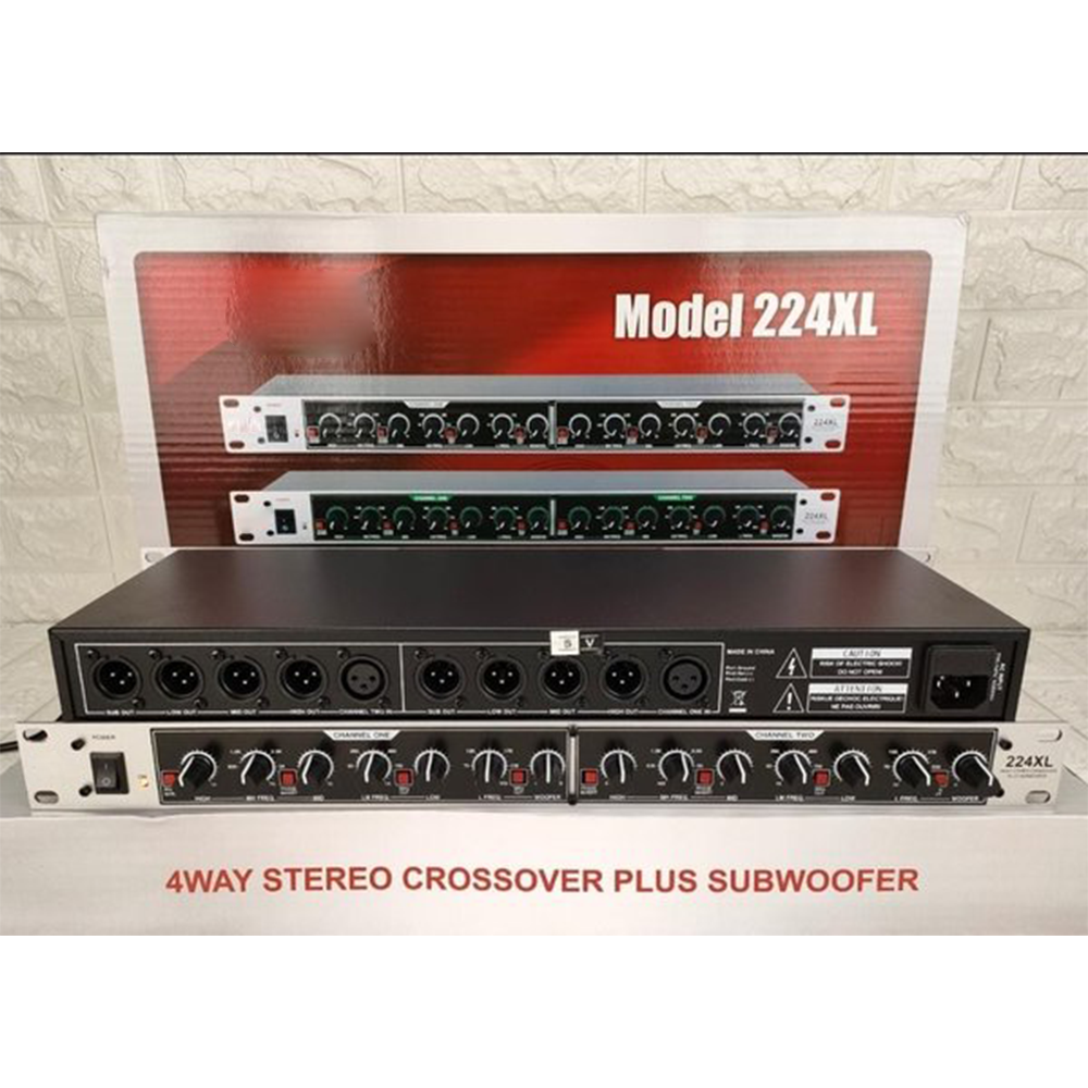Dbx 224XL Professional 4-Way Crossover with XLR Balanced Ins and
