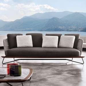 Nordic डिजाइन आंगन आधुनिक सोफे आउटडोर फर्नीचर गार्डन रस्सी सोफे सेट - Product Image 3