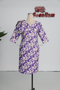 Robe d'été élégante grande taille au design tendance 2025, longueur genou, pour occasions spéciales, idéale pour la mère de la mariée - Product Image 4