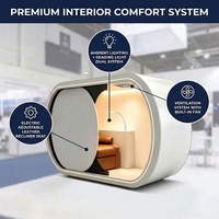 Capsule de Sommeil Intelligente Moderne Premium, Insonorisée 30 dB, Fauteuil Inclinable Électrique Écologique pour Divertissement en Aéroport, Hôtel, Bureau
