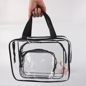 Trousse de toilette de voyage en PVC personnalisée et imperméable pour le maquillage, pochettes transparentes de grande capacité - Product Image 2
