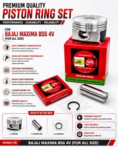 Kit de Pistón para Bajaj Maxima 4V BS6, Diámetro de 67.00 mm, Anillo OEM con Recubrimiento de Molibdeno, Pistón Nuevo de 67.00 mm - Product Image 4
