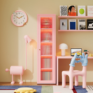 Estantería de Esquina de Acero Moderna para Niños, Librería Metálica Colorida para el Hogar, Adecuada para Espacios Pequeños - Product Image 1