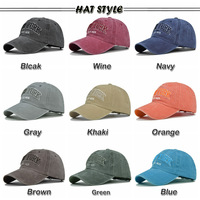 Gorra de Béisbol Vintage de Algodón Lavado con Logotipo Bordado Personalizado, Estilo Desgastado, Sin Estructura, para Hombre y Mujer, Venta al Por Mayor