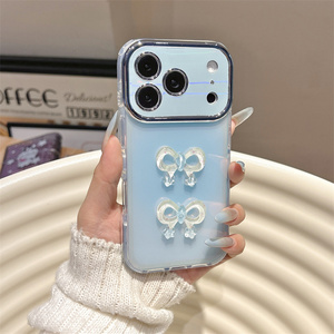 Coque de téléphone portable IMD Laser Arc-en-ciel pour iPhone 17 16 15 Pro Max, avec verre de caméra coloré et brillant, et dos papillon - Product Image 4