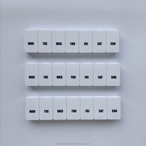 Custom Logo One Week Pill Box Single Row 7 Compartment Promotional Healthcare Gift