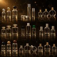 Flacons de parfum de formes variées, différents bouchons disponibles, possibilité de combiner et assortir, vente directe d'usine.