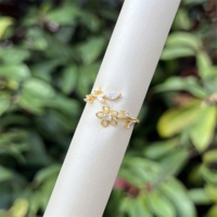 Bague ouverte à double tête plaquée or 18 carats avec zircon incrusté, styles multiples réglables, élégante et classique