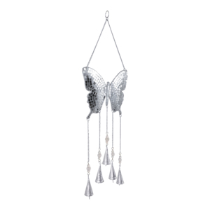 Campana de Viento con Diseño de Mariposa, Mosaico de Metal y Vidrio, Adorno Decorativo para Jardín, Interior y Exterior - Product Image 2