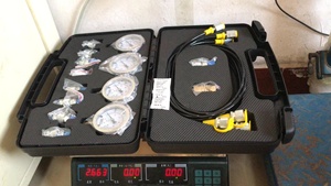 Hydraulikdruck-Testkit 10 MPA/25 MPA/40MPA / 60MPA 4 Messgeräte 10 Test kupplungen 3 Tests chläuche - Product Image 2