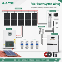 Système d'énergie solaire 16 kWh 314 Ah avec panneaux photovoltaïques, onduleur et stockage de batterie pour la sauvegarde à domicile