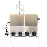 Machine de remplissage de liquides visqueux à pompe péristaltique à quatre têtes pour table, à débit élevé et haute température, pour sachets à bec verseur et bouteilles