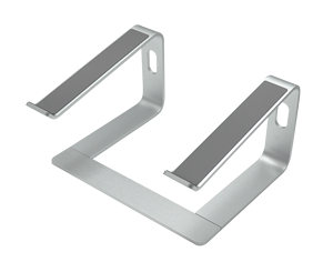 Support pour ordinateur portable en aluminium à hauteur fixe avec options de couleurs noir/argent/personnalisées et option de logo personnalisé - Product Image 1