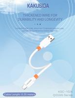 KAKUSIGA Nouveauté Câble de données 0,25 m pour téléphones portables, câbles de charge rapide Micro V8 en silicone bicolore pour téléphone mobile