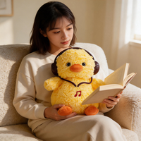 Peluche Poulet avec Casque Audio, Douce et Mignonne, Jouet Musical en Forme d'Animal de la Ferme, Cadeau d'Anniversaire Idéal