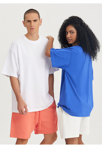 Unisex Heavyweight 100% Cotton Short Sleeve T-Shirt, American Vintage Trendy Loose Drop Shoulder Tee - Product Image 1