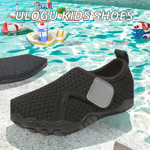 <span class=keywords><strong>Zapatos</strong></span> acuáticos de verano para bebés, niñas y niños, para nadar al aire libre, anfibios, con velcro, malla, ligeros, antideslizantes, con protección para los dedos, color negro - Product Image 2