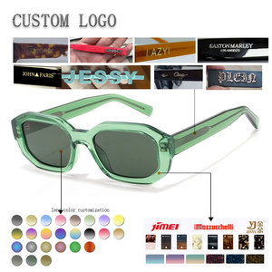 Gafas de Sol Unisex Rectangulares de Acetato, Montura Completa Negra, Protección UV400, Protección Solar para Adultos - Product Image 2