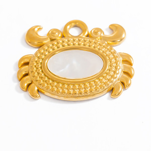 Colgantes de Acero Inoxidable con Temática Oceánica, Formas Variadas para la Creación de Joyas, Diseño de Concha de Perla, Electrochapado en Oro de 18K, Accesorios DIY - Product Image 4