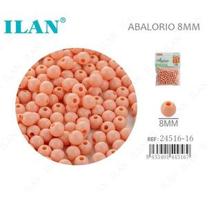 Perline Ilan Abalorio 8mm in Tinta Unita per Creazione di Gioielli - Product Image 1