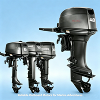 Moteur hors-bord à essence 4 temps 55 CV, moteur à faible consommation de carburant pour bateaux de pêche commerciaux de 10 à 16 m et navigation continue