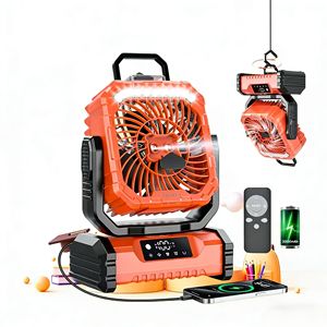 พัดลมพกพาแบบชาร์จไฟได้ 20000mAh พร้อมไฟ LED, พอร์ต USB, แบตสำรองในตัว; พัดลมสำหรับตั้งแคมป์กลางแจ้ง; ไฟส่องสว่างกลางแจ้ง - Product Image 1