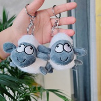 Pendentif en peluche mouton inspiré de TikTok, cadeau du Nouvel An, porte-clés jouet, sac élégant, rembourrage en coton PP, 11-30cm