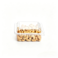 Conteneur alimentaire carré en plastique transparent PP jetable personnalisé avec couvercles pour l'emballage de pâtisserie, boîte à biscuits, boîte à gâteaux, supermarché