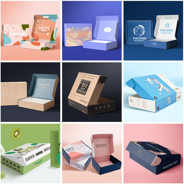 Factory Customized Multiple Styles Kraft Corrugated Double-Sided Printed Foldable Airplane-Shaped Extra Hard Storage Box for