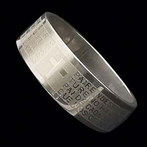 Wholesale Cross Men's <b>Ring</b> <b>Cheap</b> Trendy Titanium Christian Prayer Jewelry Chunky Silver Evergreat SM0545 Custom Size - Product Image 1