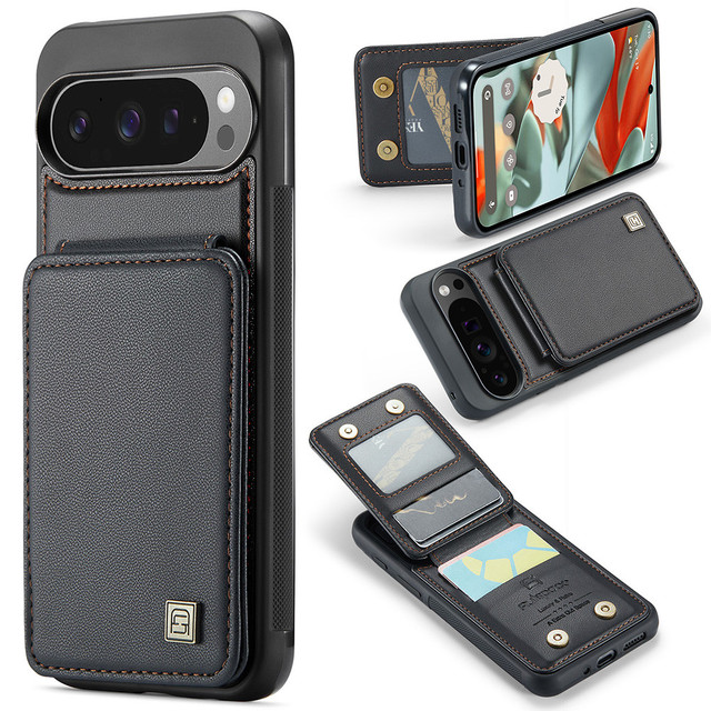 Slim and Lightweight Flip PU Leather Wallet & Card Slot with RFID Protection Mobile Phone Case for Google Pixel 9 Pro XL