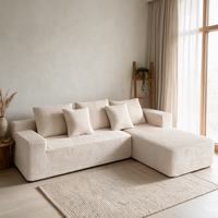 Housse en flanelle douce et confortable, pas d'assemblage requis, canapé compressé sous vide pour grossistes en meubles, achats en grande quantité