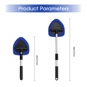 Kit de <span class=keywords><strong>nettoyage</strong></span> des vitres intérieures de voiture avec manche extensible et 4 tampons en microfibre, brosse pour pare-brise intérieur de voiture - Product Image 4