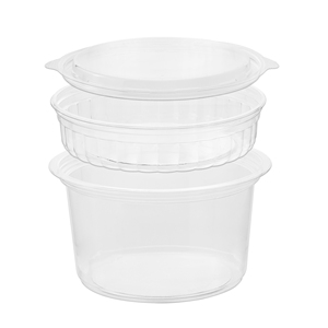 Caja de ensalada transparente desechable de 57 oz de calidad superior apilable con base transparente separada para almacenamiento de alimentos y fideos Venta de exportación - Product Image 5
