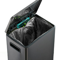 DS5164 Poubelles pour Toilette Chambre Cuisine Bureau Poubelle à pédale Poubelle en acier inoxydable avec doublure intérieure