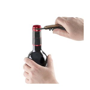 Cavatappi da cameriere in legno con coltello e apribottiglie per bottiglie di vino - Product Image 2