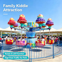 Manège Méduse Rotative Certifié CE pour Famille et Enfants, Équipement de Parc d'Attractions pour Fêtes Foraines et Salons de Fête