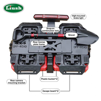 Équipement universel d'intégration de pneu de secours de hayon d'ORV Liush pour la boîte à outils d'accessoires de corps de Jeep Wrangler Ford Bronco