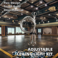Support de suspension réglable pour luminaire en câble d'acier inoxydable, kit de fixation au plafond, pour câble de 1 à 10 mm, type clip