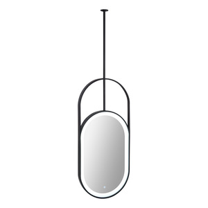 Miroir <span class=keywords><strong>de</strong></span> <span class=keywords><strong>salle</strong></span> <span class=keywords><strong>de</strong></span> <span class=keywords><strong>bain</strong></span> LED ovale suspendu au plafond, étanche <span class=keywords><strong>IP44</strong></span>, anti-buée, à intensité variable, tactile, OEM ODM pour projets hôteliers en gros - Product Image 2