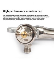 Pistolet de pulvérisation HVLP industriel à alimentation sous pression pour l'aérospatiale, 1000 ml/min, en aluminium moulé sous pression, buse 1,2-1,6 mm, gobelet de peinture 400-1000 ml