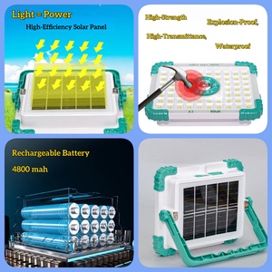 ไฟส่องสว่างโซลาร์เซลล์ OTHC PT 939 สำหรับใช้งานกลางแจ้งในสวน กันน้ำระดับ IP66 ใช้สำหรับตั้งแคมป์และไฟฉุกเฉิน พร้อมแบตเตอรี่ความจุสูง - Product Image 5