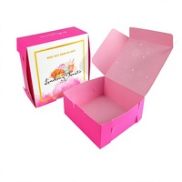 2025 nouvelle tendance de haute qualité rose beignets boîte impression personnalisée Cookie gâteau papier boîte couleurs emballage
