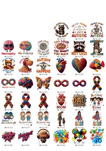 Más de 70 diseños de transferencia DTF de hilo sintético <span class=keywords><strong>para</strong></span> concienciación sobre el autismo, pegatinas termoadhesivas de bordado sintético <span class=keywords><strong>para</strong></span> el autismo, impresiones DTF listas <span class=keywords><strong>para</strong></span> planchar por transferencia térmica - Product Image 6