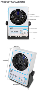Ventilateur <span class=keywords><strong>ioniseur</strong></span> <span class=keywords><strong>ESD</strong></span> Ventilateur ionisant de bureau Équipement antistatique <span class=keywords><strong>Ioniseur</strong></span> électrostatique pour électronique Ventilateur souffleur d'air industriel - Product Image 5