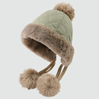 Gorra de invierno más terciopelo engrosamiento a prueba de frío cálido sombrero de moda para mujer cálido Lei Feng sombreros de nieve a prueba de viento sombrero proveedor