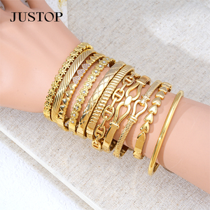 Bangles OEM/OEM custom waterproof stainless steel Gold plating Fashion Jewelry hypoallergenic supplies cuf bangles - Product Image 4