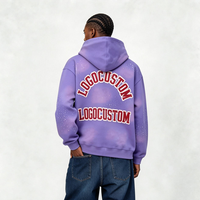 Sweatshirt Katun Terry Tebal Musim Gugur dengan Bordir Logo Huruf, Bertabur Rhinestone Bertema Langit Berbintang, Hoodie Custom dengan Ritsleting