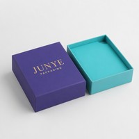 Boîte à bijoux personnalisée en papier avec couvercle et base, petite, recyclable, pour bagues et boucles d'oreilles, emballage prêt à l'emploi, vente chaude