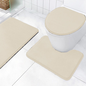 Juego <span class=keywords><strong>de</strong></span> 3 Alfombras <span class=keywords><strong>de</strong></span> Baño <span class=keywords><strong>de</strong></span> Felpa Suave, Antideslizantes, Gruesas, con Forma <span class=keywords><strong>de</strong></span> U, para Cubrir el Tapa del Inodoro, para Hogar y Hotel - Product Image 5